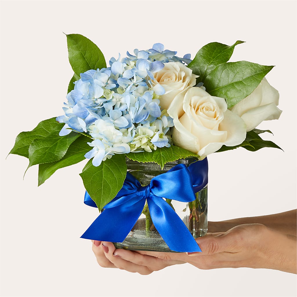 Sky Blue Delight Bouquet – FUZZY'S FLOWERS GIFTS AND TUXEDOS, Marion OH