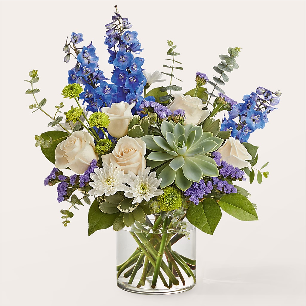 Cerulean Waves Bouquet – FUZZY'S FLOWERS GIFTS AND TUXEDOS, Marion OH