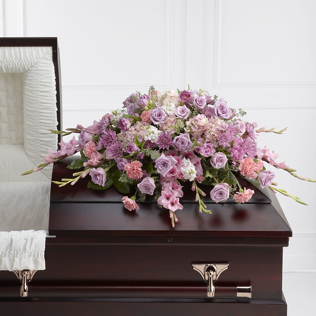 Immorata Casket Spray – FUZZY'S FLOWERS GIFTS AND TUXEDOS, Marion OH