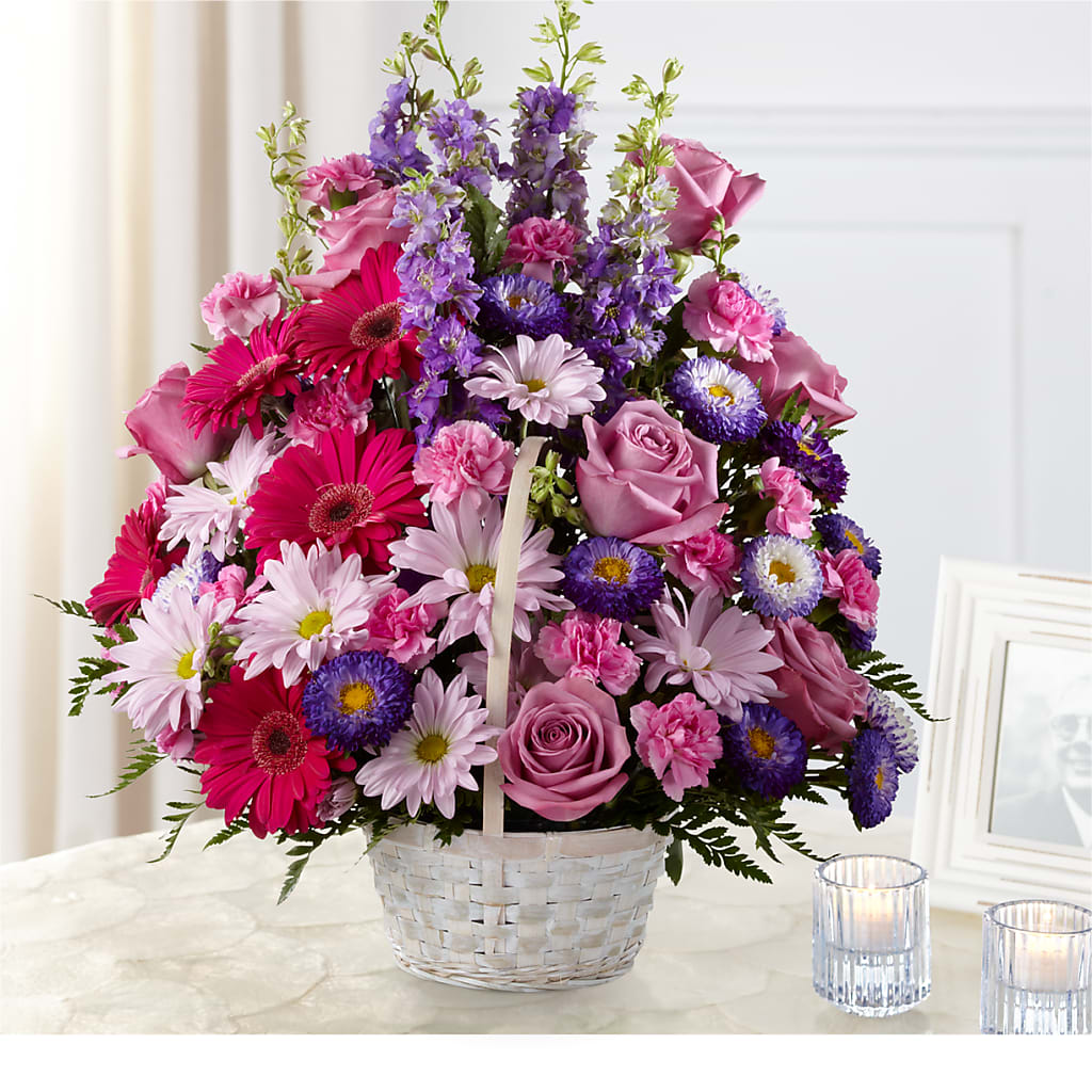 Pastel Peace Basket – FUZZY'S FLOWERS GIFTS AND TUXEDOS, Marion OH