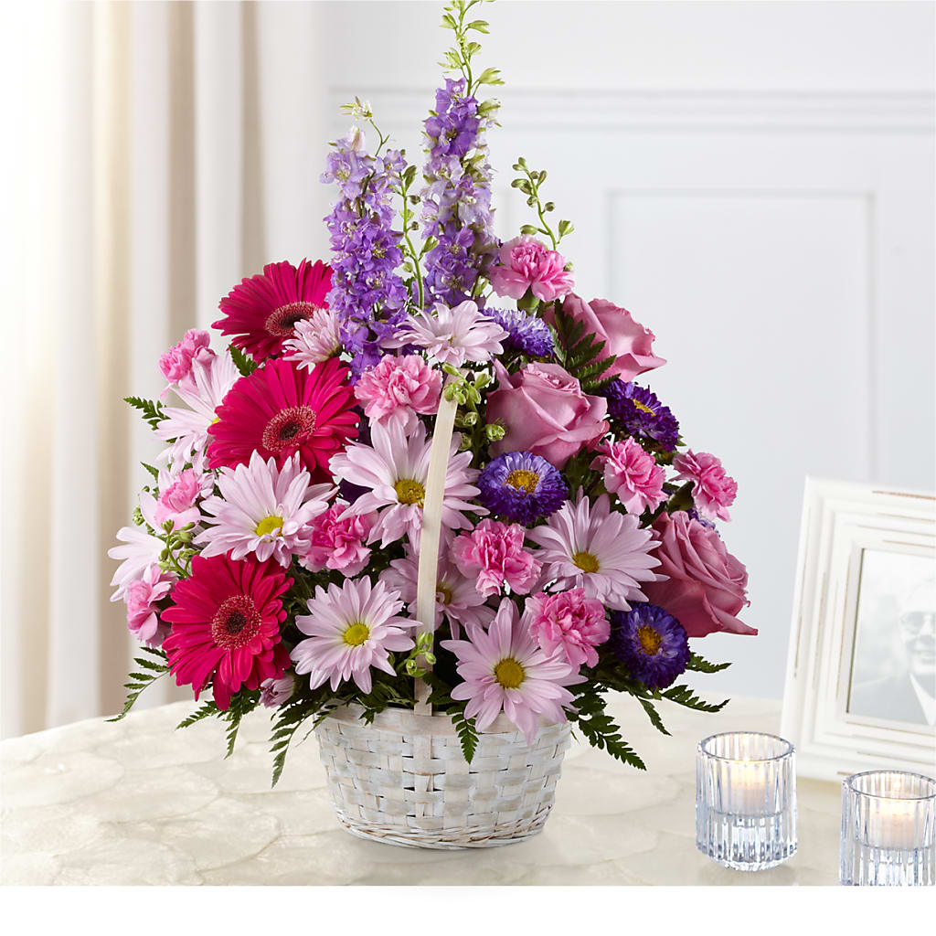 Pastel Peace Basket – FUZZY'S FLOWERS GIFTS AND TUXEDOS, Marion OH