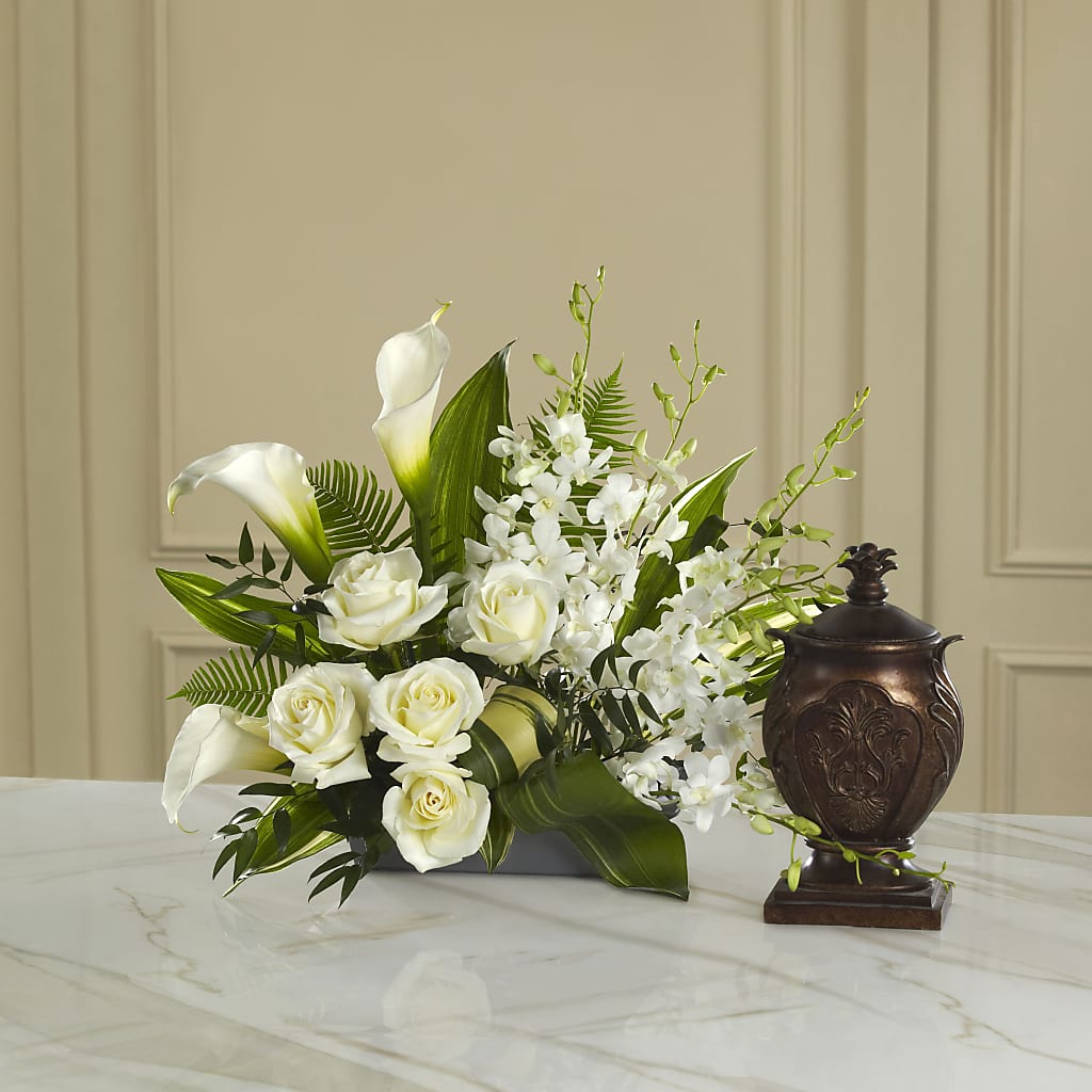 At Peace Arrangement – FUZZY'S FLOWERS GIFTS AND TUXEDOS, Marion OH