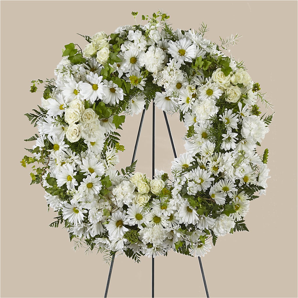 Faithful Wishes Wreath – FUZZY'S FLOWERS GIFTS AND TUXEDOS, Marion OH