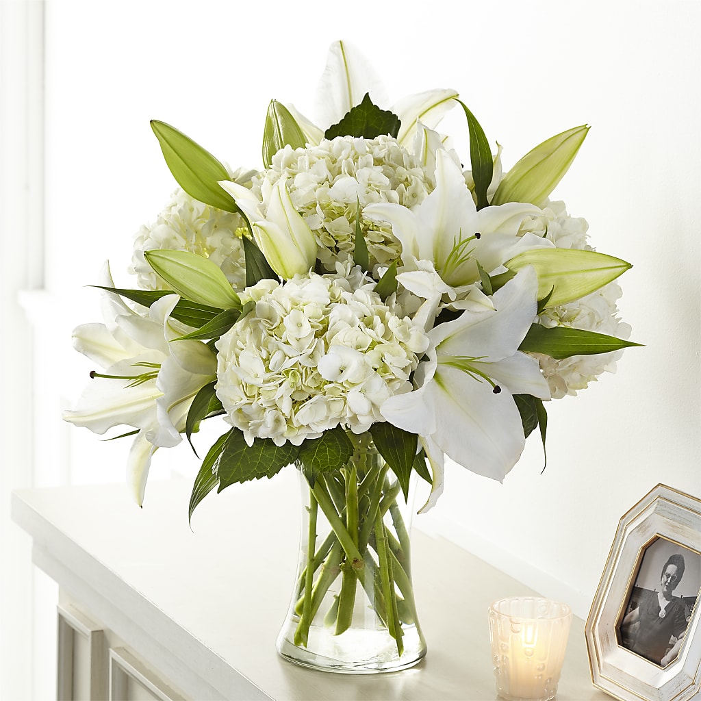 Compassionate Lily Bouquet – FUZZY'S FLOWERS GIFTS AND TUXEDOS, Marion OH