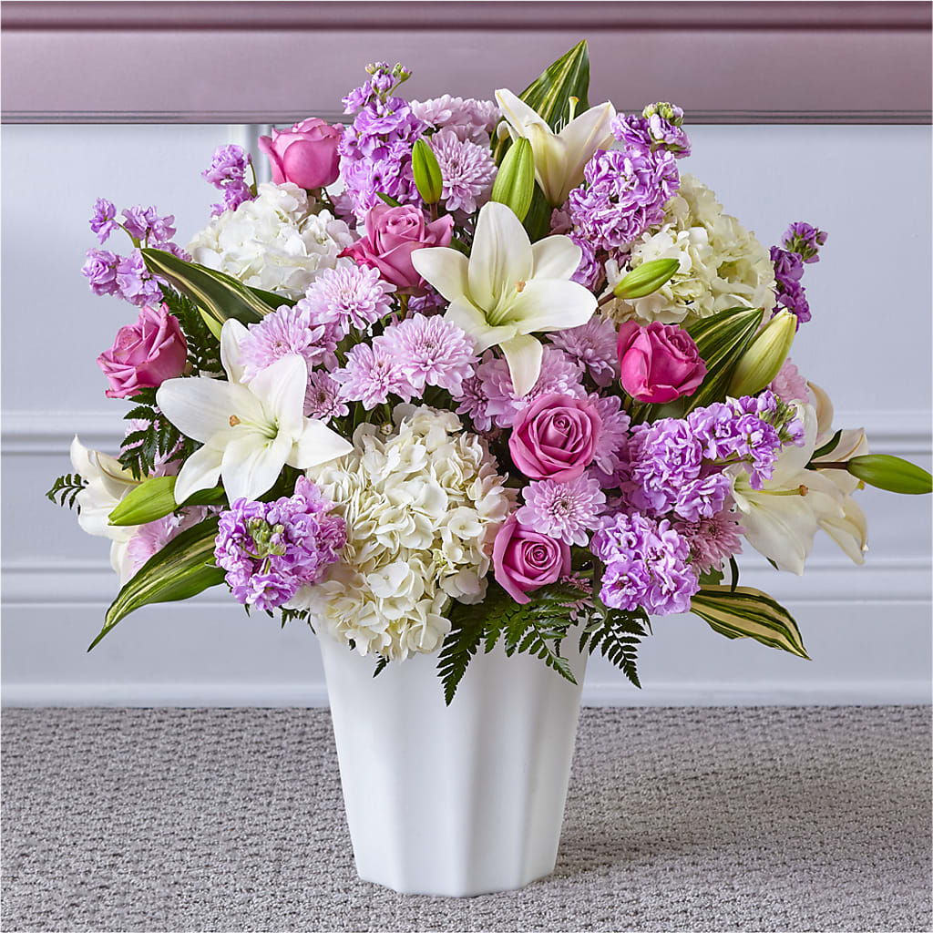 Heaven Sent Floor Basket – FUZZY'S FLOWERS GIFTS AND TUXEDOS, Marion OH