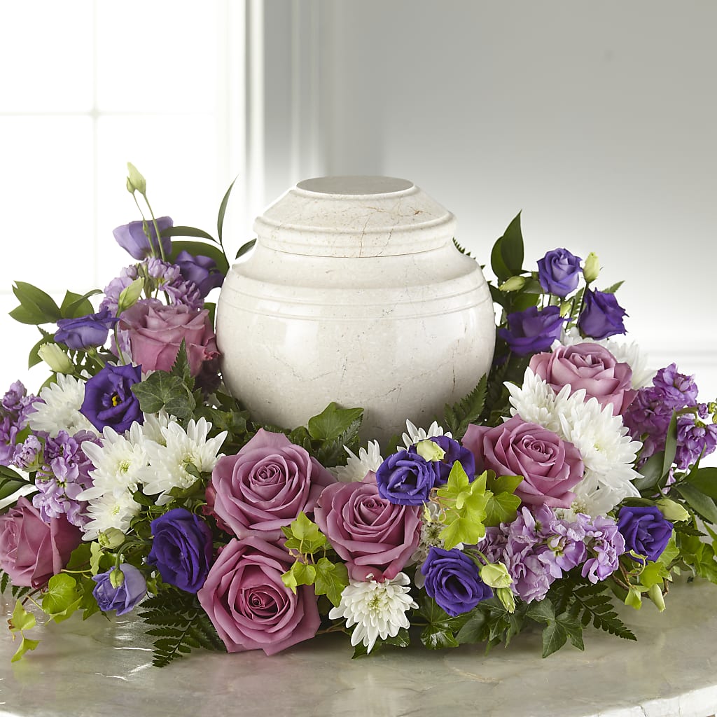 Blooming Sympathy Cremation Adornment – FUZZY'S FLOWERS GIFTS AND TUXEDOS, Marion OH