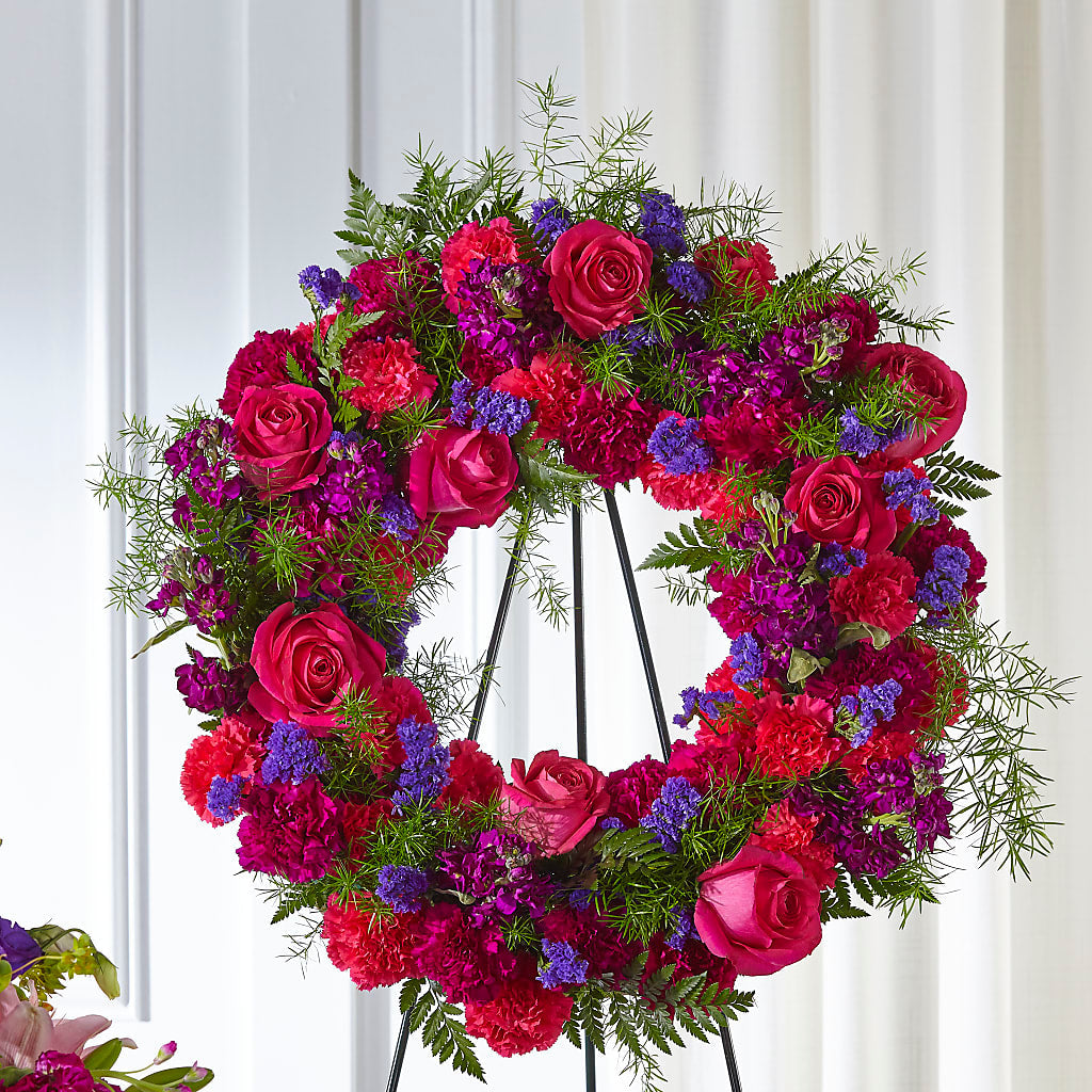 Calming Colors Wreath – FUZZY'S FLOWERS GIFTS AND TUXEDOS, Marion OH