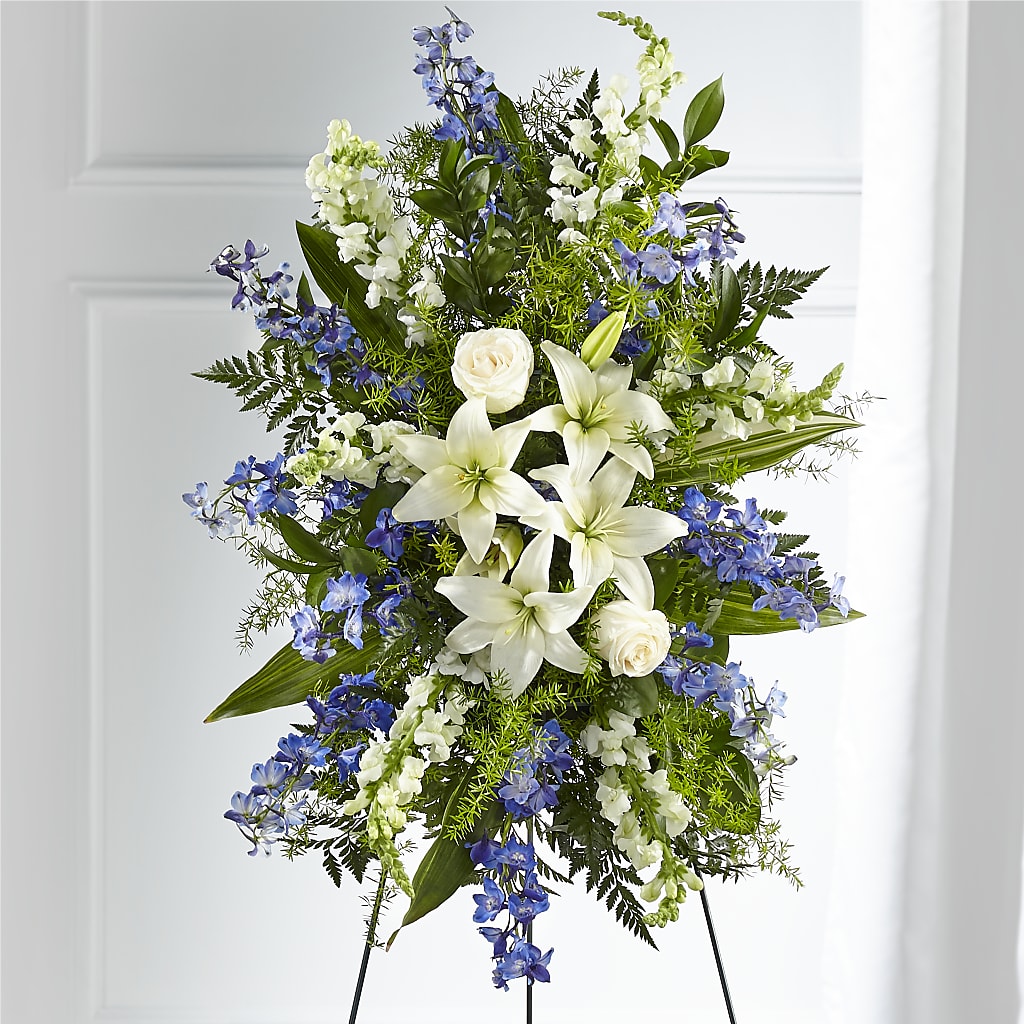Faithful Friend Standing Spray – FUZZY'S FLOWERS GIFTS AND TUXEDOS, Marion OH