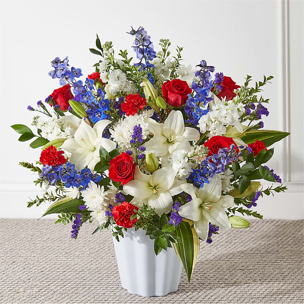 Consoled Floor Basket – FUZZY'S FLOWERS GIFTS AND TUXEDOS, Marion OH