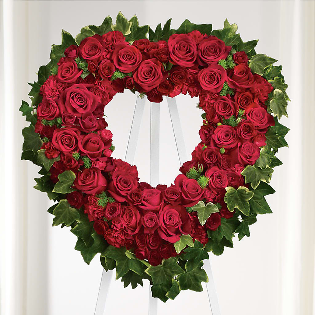 Wholehearted Standing Spray – FUZZY'S FLOWERS GIFTS AND TUXEDOS, Marion OH