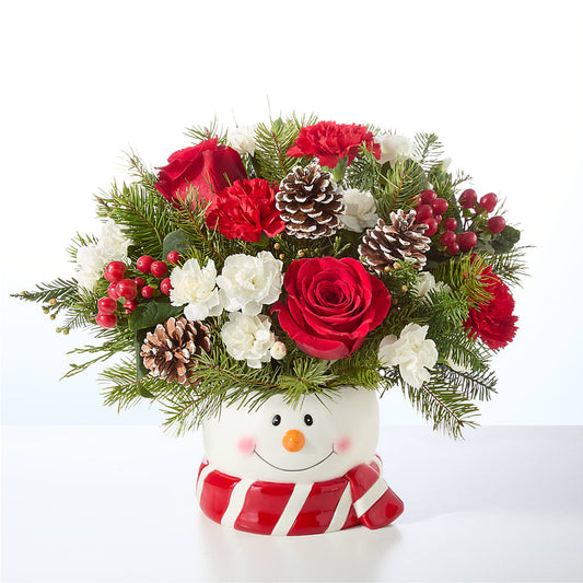 Jolly Snowman Bouquet – FUZZY'S FLOWERS GIFTS AND TUXEDOS, Marion OH