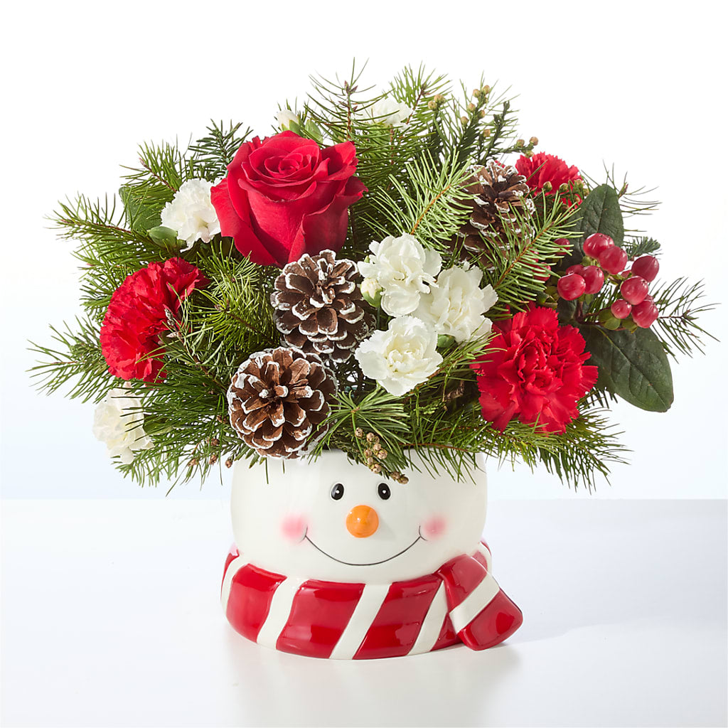 Jolly Snowman Bouquet – FUZZY'S FLOWERS GIFTS AND TUXEDOS, Marion OH