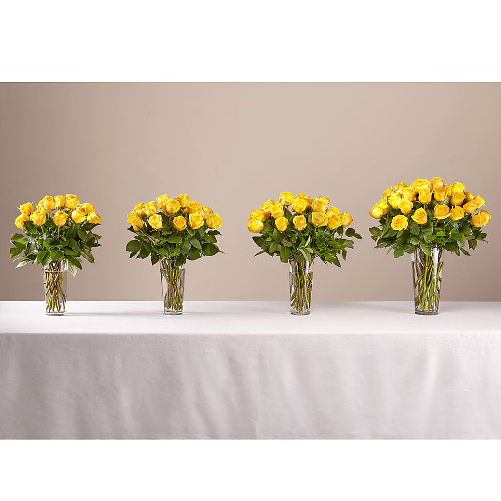 Long Stem Yellow Rose Bouquet – FUZZY'S FLOWERS GIFTS AND TUXEDOS, Marion OH