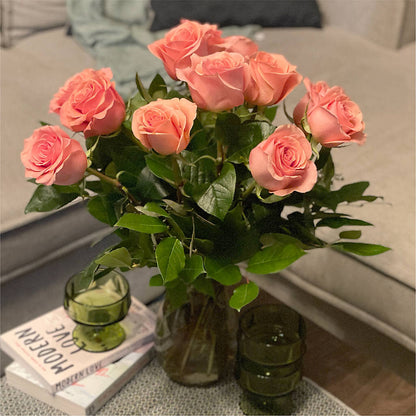 Long Stem Pink Rose Bouquet – FUZZY'S FLOWERS GIFTS AND TUXEDOS, Marion OH