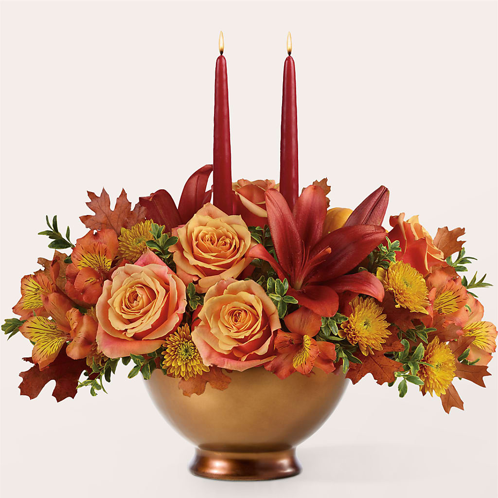 Harvest Table Centerpiece – FUZZY'S FLOWERS GIFTS AND TUXEDOS, Marion OH