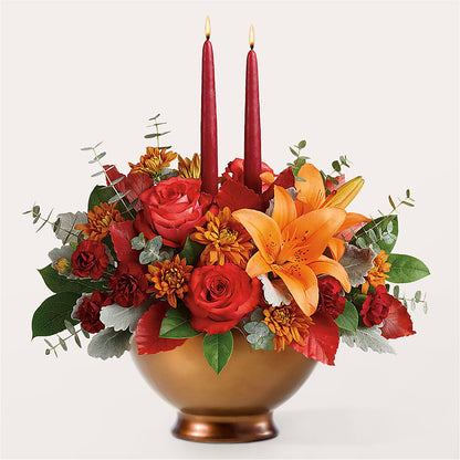 Fruits of Fall Centerpiece – FUZZY'S FLOWERS GIFTS AND TUXEDOS, Marion OH