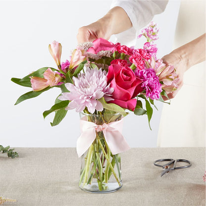 Pink Ribbon - A Florist Original – FUZZY'S FLOWERS GIFTS AND TUXEDOS, Marion OH