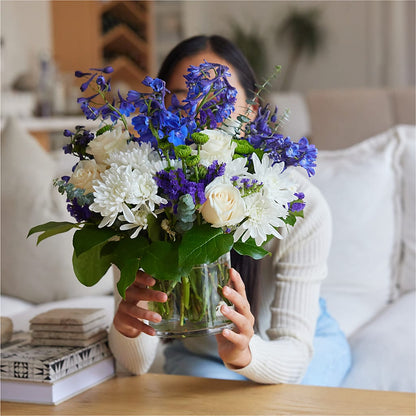 Cerulean Waves Bouquet – FUZZY'S FLOWERS GIFTS AND TUXEDOS, Marion OH