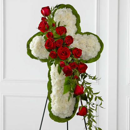 Floral Cross Easel – FUZZY'S FLOWERS GIFTS AND TUXEDOS, Marion OH