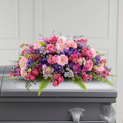 Glorious Garden Casket Spray – FUZZY'S FLOWERS GIFTS AND TUXEDOS, Marion OH