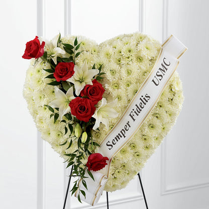 Heartfelt Hero Standing Heart – FUZZY'S FLOWERS GIFTS AND TUXEDOS, Marion OH