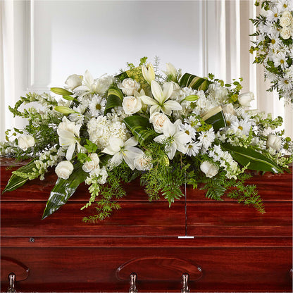 Abundance Casket Spray – FUZZY'S FLOWERS GIFTS AND TUXEDOS, Marion OH