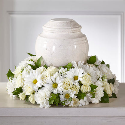 Ivory Gardens Cremation Adornment – FUZZY'S FLOWERS GIFTS AND TUXEDOS, Marion OH