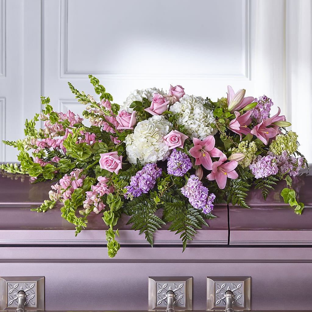 Life's Gratitude Casket Spray – FUZZY'S FLOWERS GIFTS AND TUXEDOS, Marion OH