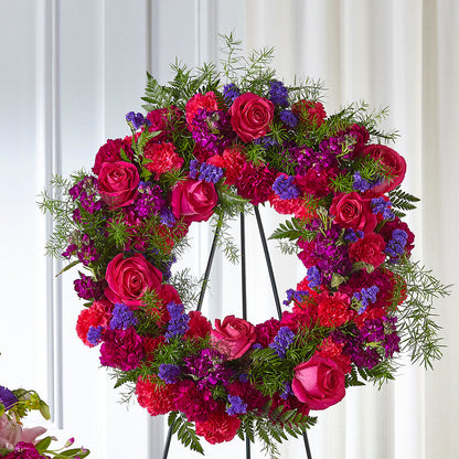Calming Colors Wreath – FUZZY'S FLOWERS GIFTS AND TUXEDOS, Marion OH