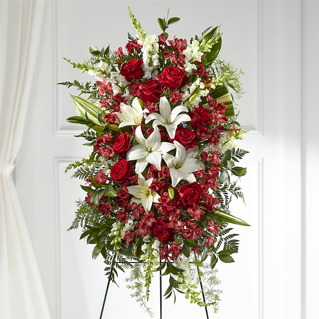 Everlasting Memory Standing Spray – FUZZY'S FLOWERS GIFTS AND TUXEDOS, Marion OH