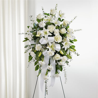 With Care Standing Spray – FUZZY'S FLOWERS GIFTS AND TUXEDOS, Marion OH