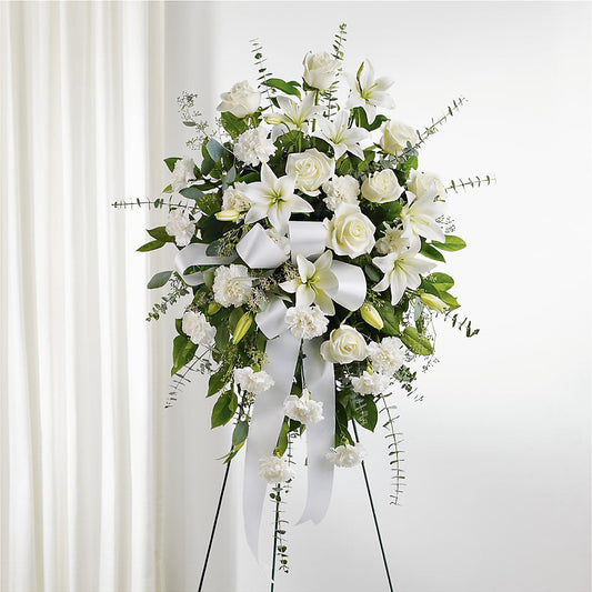 With Care Standing Spray – FUZZY'S FLOWERS GIFTS AND TUXEDOS, Marion OH