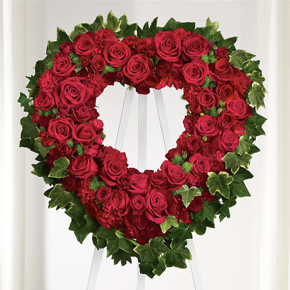 Wholehearted Standing Spray – FUZZY'S FLOWERS GIFTS AND TUXEDOS, Marion OH