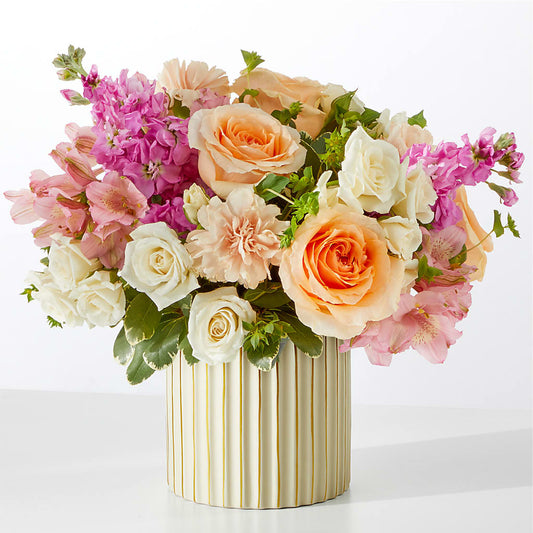 Paradise Bouquet with Ivory Vase – FUZZY'S FLOWERS GIFTS AND TUXEDOS, Marion OH