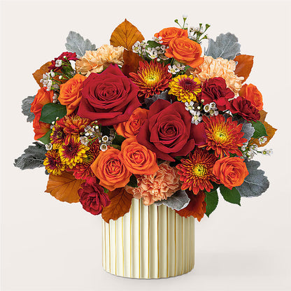 Merlot Bouquet with Ivory Vase – FUZZY'S FLOWERS GIFTS AND TUXEDOS, Marion OH