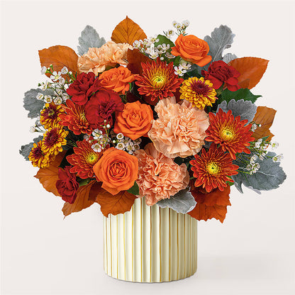 Merlot Bouquet with Ivory Vase – FUZZY'S FLOWERS GIFTS AND TUXEDOS, Marion OH