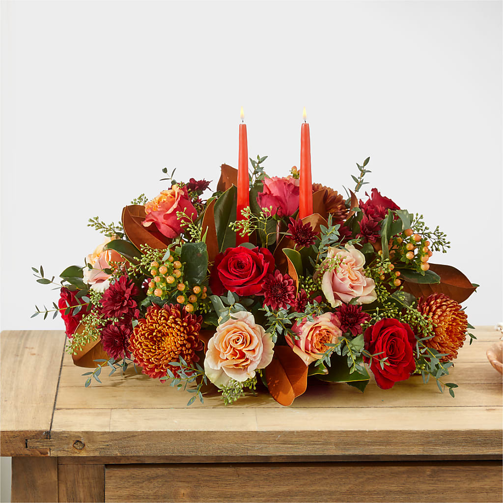Gather Near Centerpiece – FUZZY'S FLOWERS GIFTS AND TUXEDOS, Marion OH
