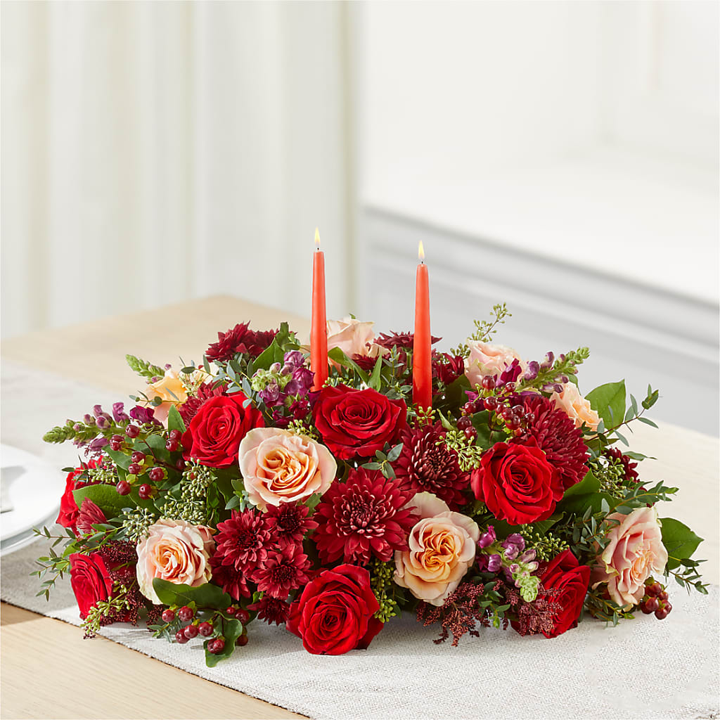 Most Thankful Centerpiece – FUZZY'S FLOWERS GIFTS AND TUXEDOS, Marion OH