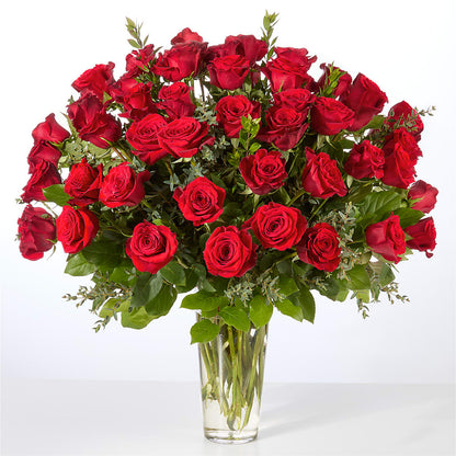 Forever Yours Fifty Stem Red Rose Bouquet – FUZZY'S FLOWERS GIFTS AND TUXEDOS, Marion OH