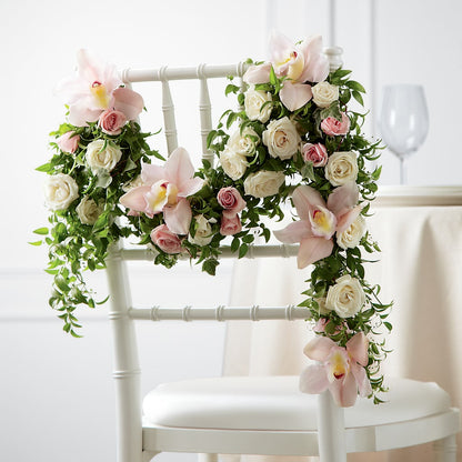 Orchid Rose Chair Décor – FUZZY'S FLOWERS GIFTS AND TUXEDOS, Marion OH
