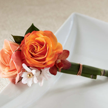 Sunset Dream Boutonniere – FUZZY'S FLOWERS GIFTS AND TUXEDOS, Marion OH